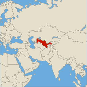 Uzbekistan map