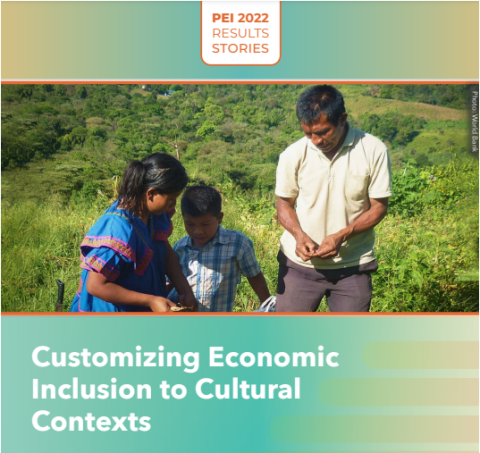 PEI Results Stories 2022: Customizing Economic Inclusion to Cultural Contexts report cover image